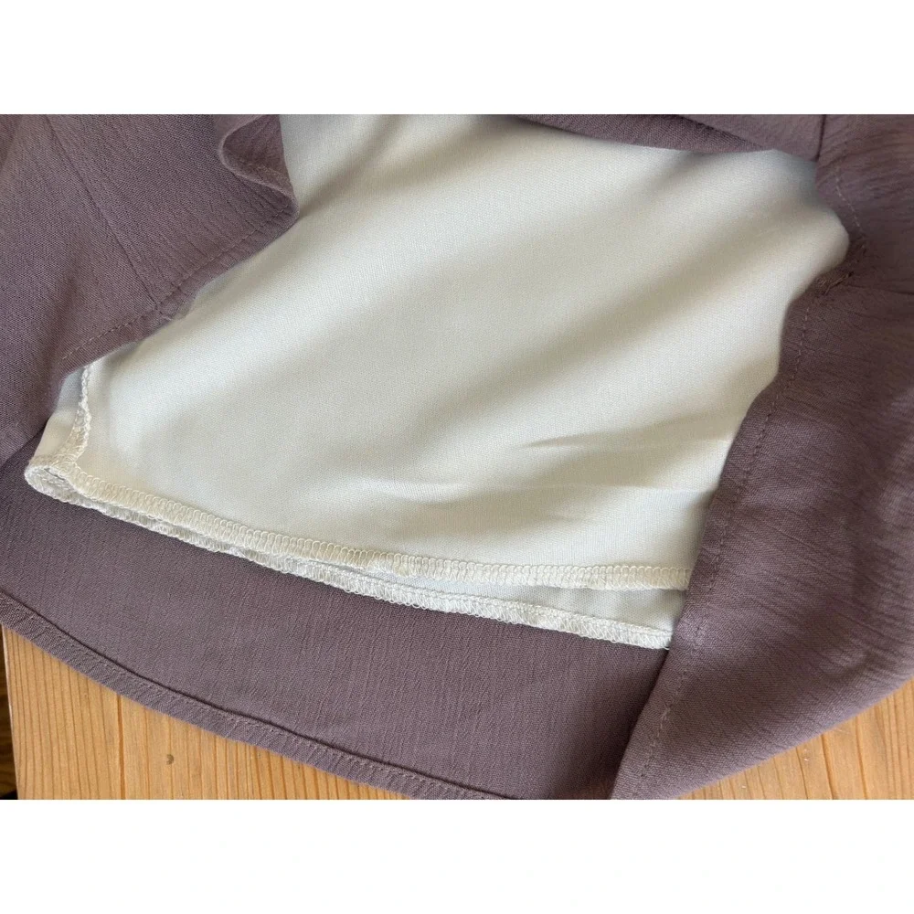 NWT Mahina Hawaii Romper Taupe Brown Deep V Neck Small Resort Vacation Boutique - Picture 6 of 10